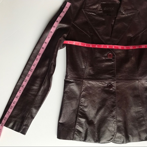 Guess Dark Brown Genuine Leather Jacket, Small - Picture 6 of 7